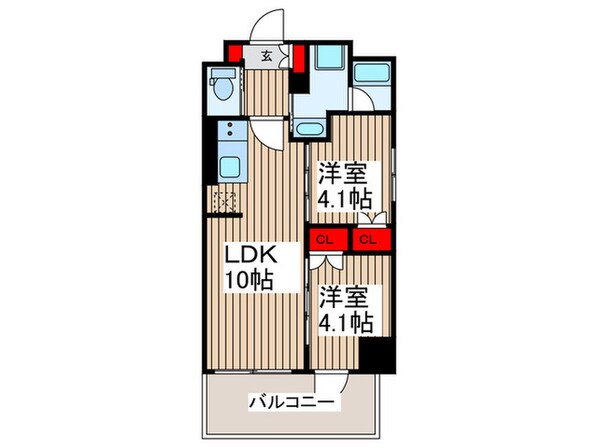 ドゥーエ入谷Ⅰの物件間取画像